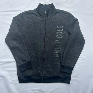 Kenneth Cole Signature Black Full Zip Mens Track Jacket